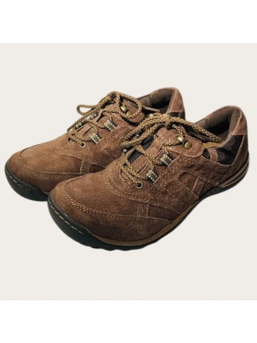 Earth Origins Carter Leather Hiking Walking Sneakers Women's Size 6.5M